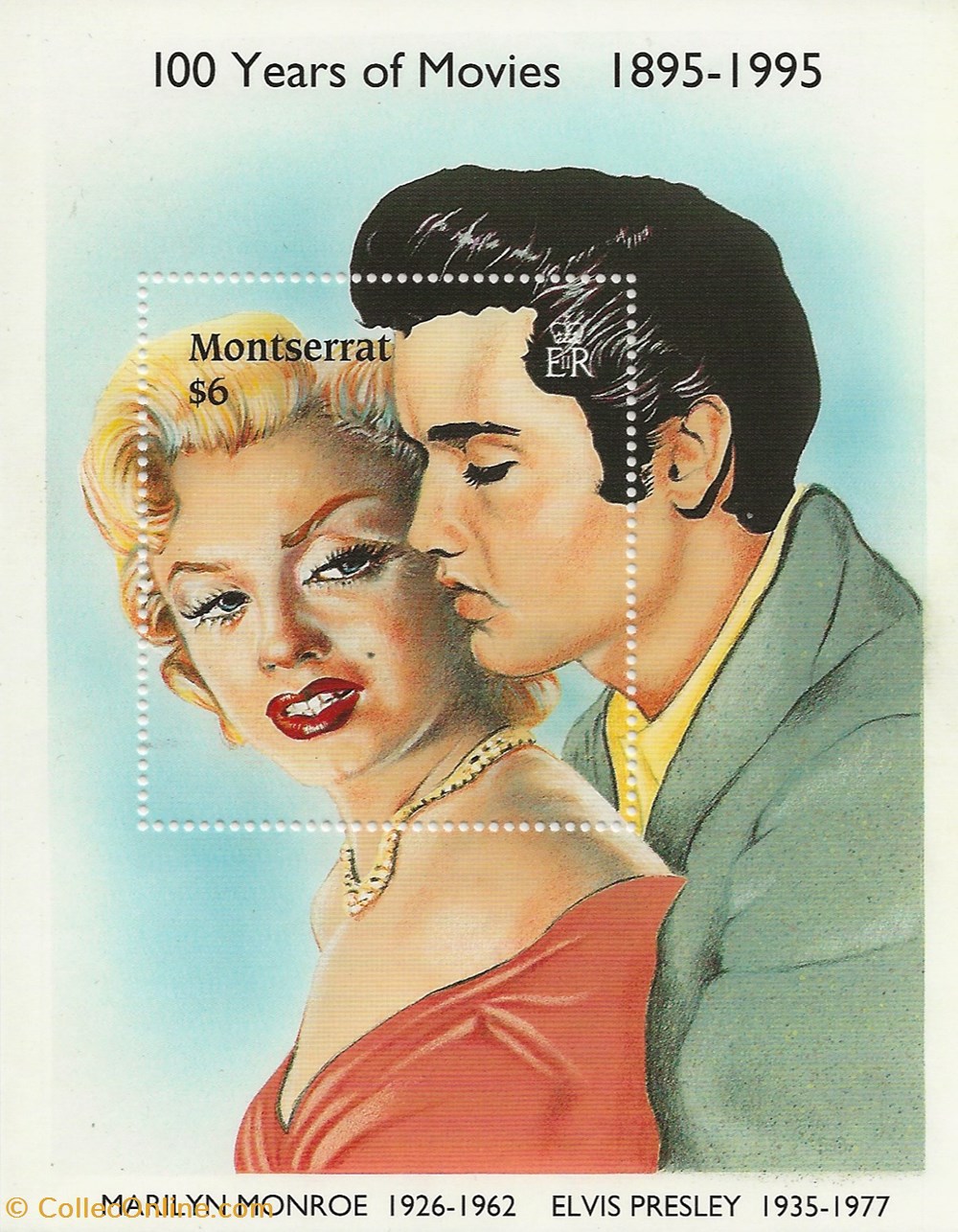 ZZZ Blocs (Monterrat) 1995 Marilyn Monroe timbres zzz blocs monterrat 1995 marilyn monroe