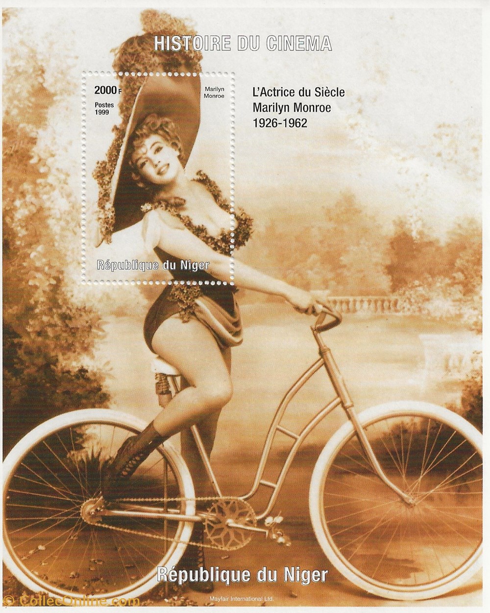 timbres zzz bloc niger 1999 histoire du cinema