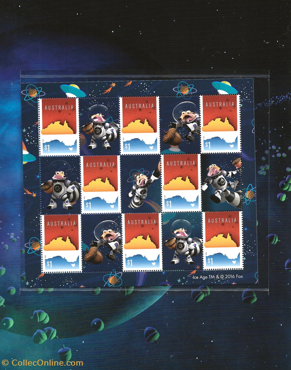 timbres zzz presentation pack australie 2016 ice age collision course