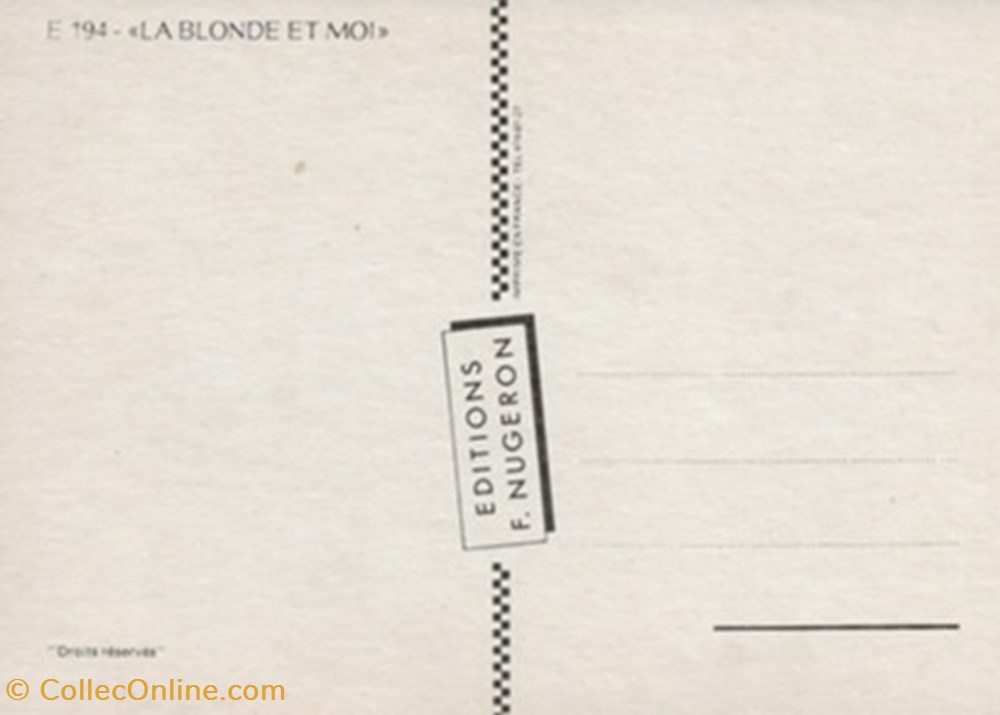 cartes postales autres la blonde et moi