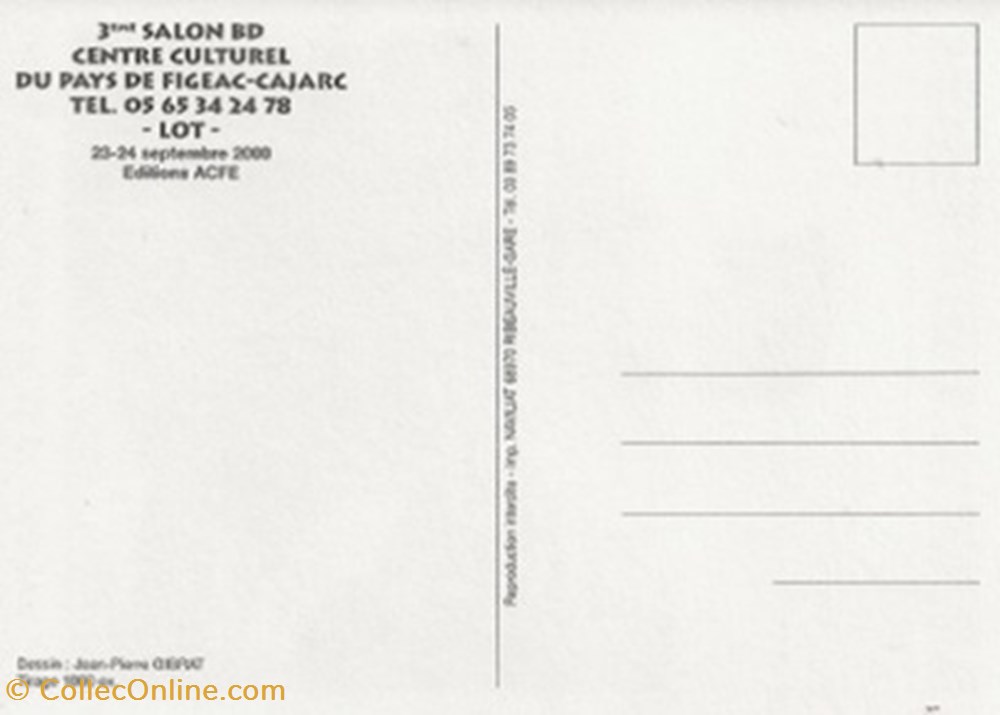 Cajarc (46) 2000 cartes postales bande dessinee cajarc 46 2000