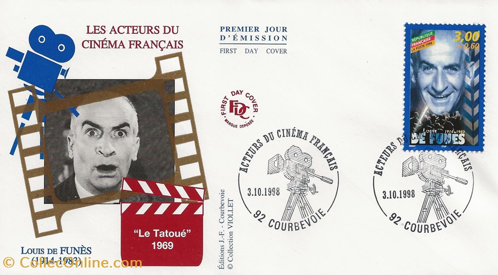 timbres courbevoie 92 1998 louis de funes