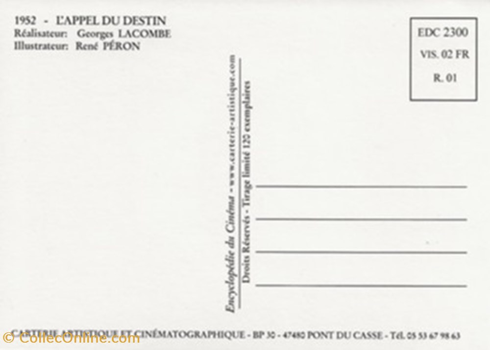 L'appel du destin cartes postales autres l appel du destin
