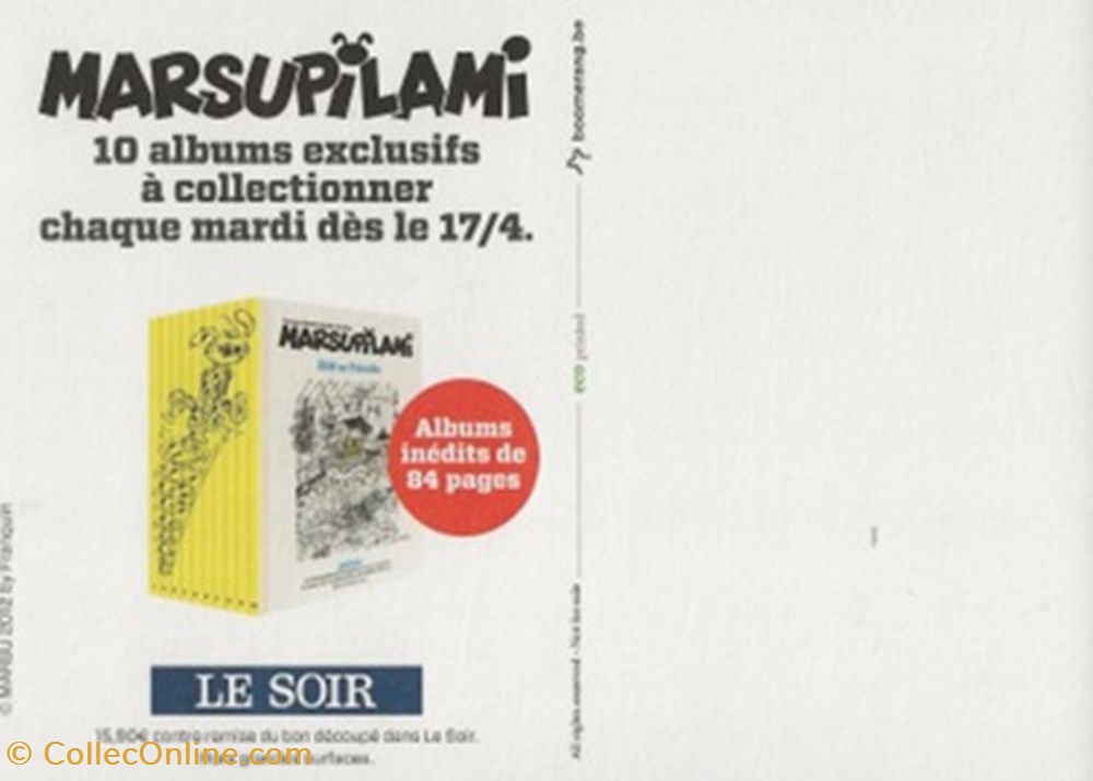 Marsupilami cartes postales bande dessinee marsupilami