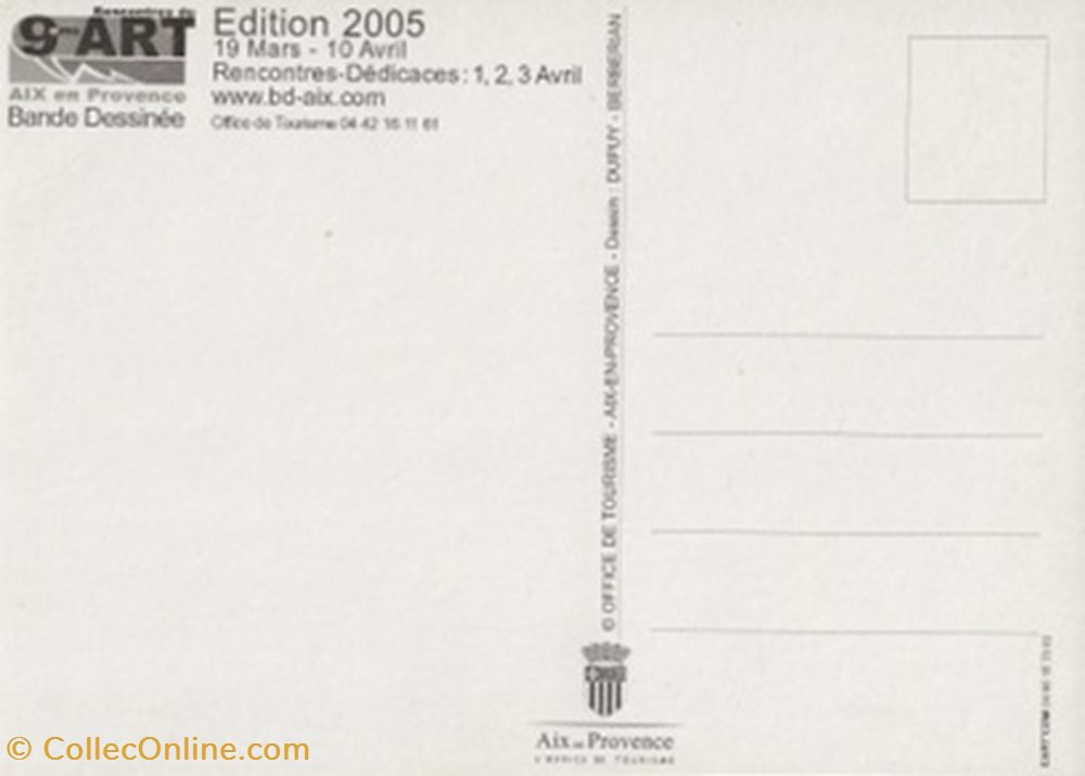 Aix en Provence (13) 2005 cartes postales bande dessinee aix en provence 13 2005