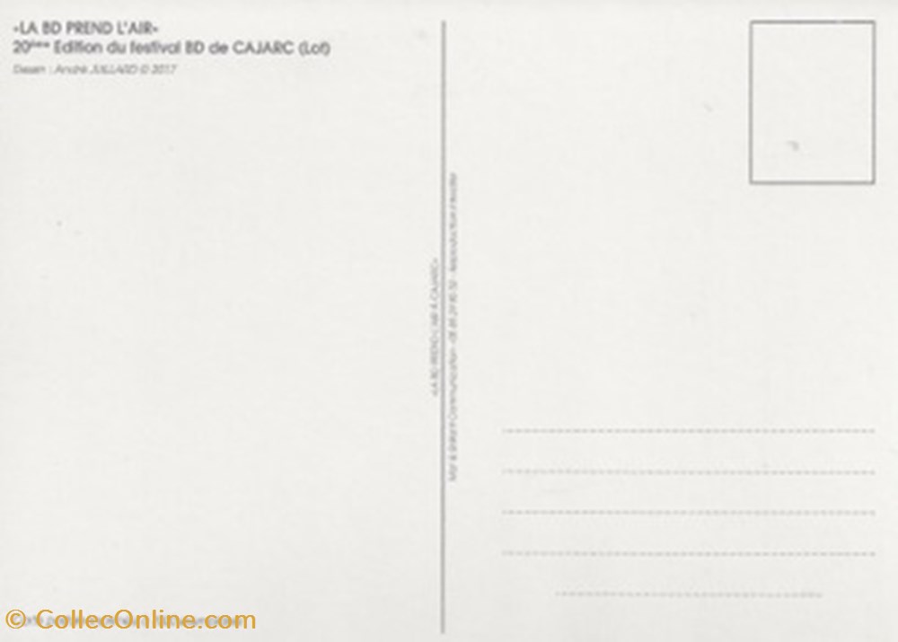 cartes postales bande dessinee cajarc 46 2017