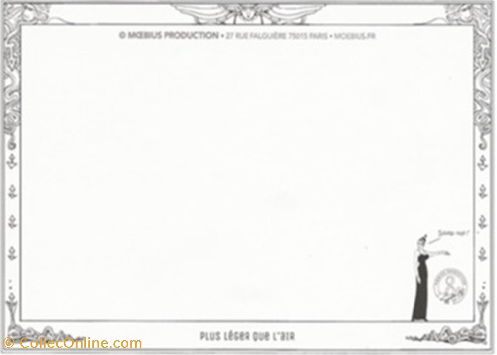 Moebius 2 cartes postales bande dessinee moebius