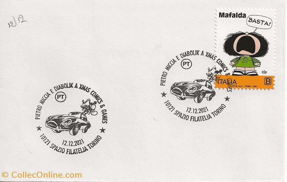 Torino (Italie) 2021 Diabolik timbres torino italie 2021 diabolik