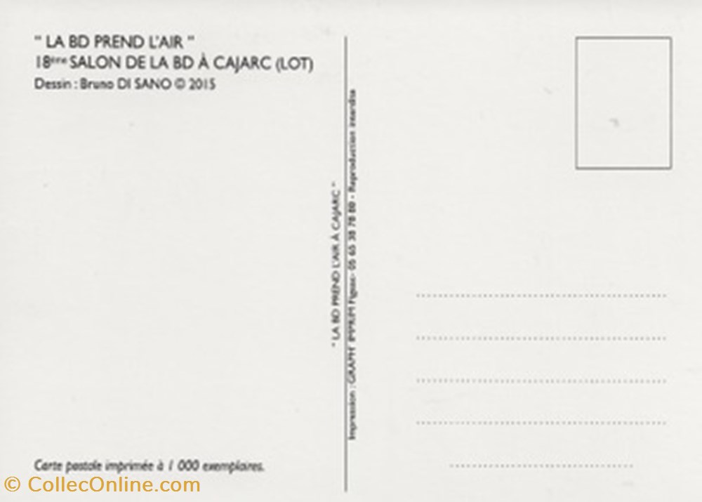 cartes postales bande dessinee cajarc 46 2015