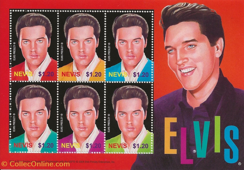 ZZZ Bloc (Nevis) 2004 Elvis Presley timbres zzz bloc nevis 2004 elvis presley