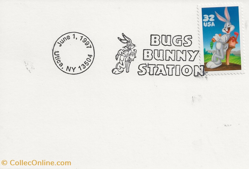 Utica (Etats-Unis) 1997 Bugs Bunny timbres utica etats unis 1997 bugs bunny