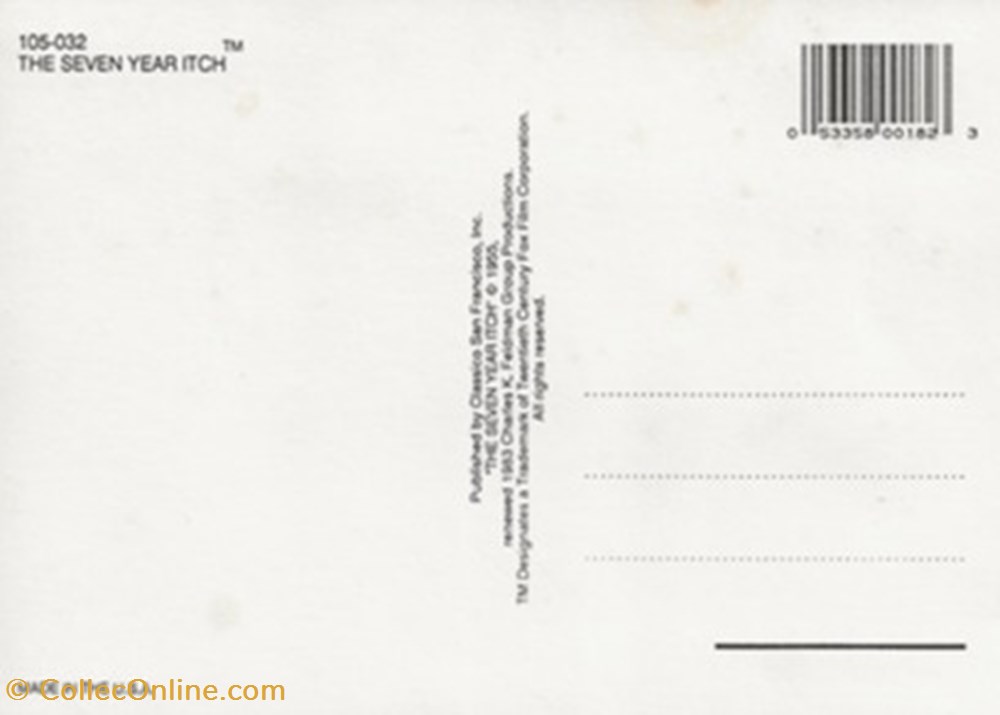 The seven year itch 4 cartes postales autres the seven year itch