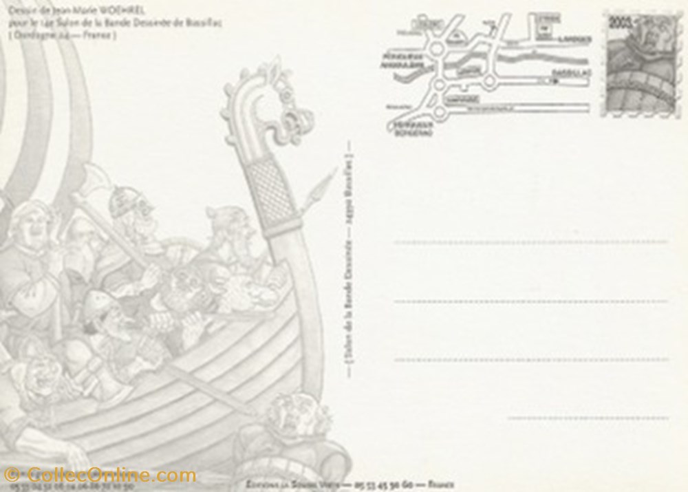 cartes postales bande dessinee bassillac 24 2003