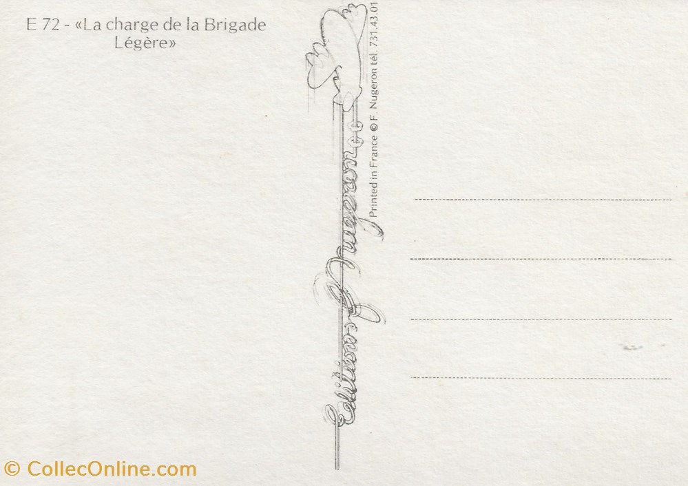 cartes postales autres la charge de la brigade legere