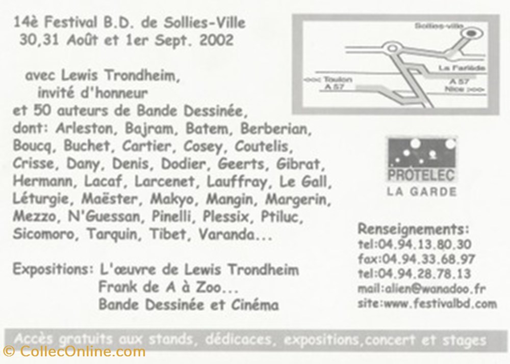 Solliès-Ville (83) 2002 cartes postales bande dessinee sollies ville 83 2002
