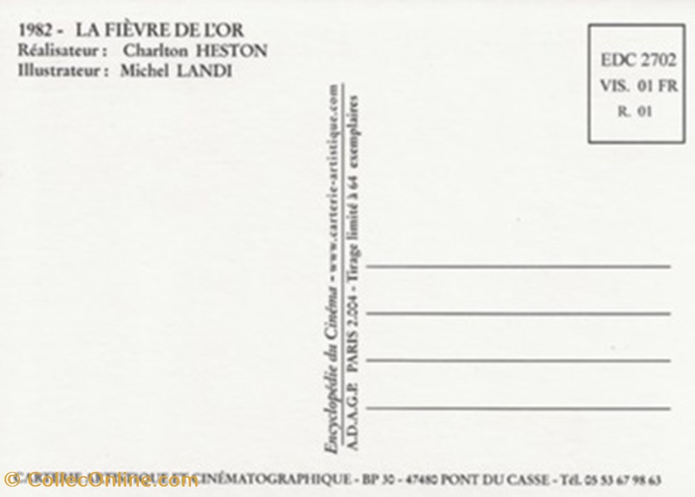 cartes postales autres la fievre de or