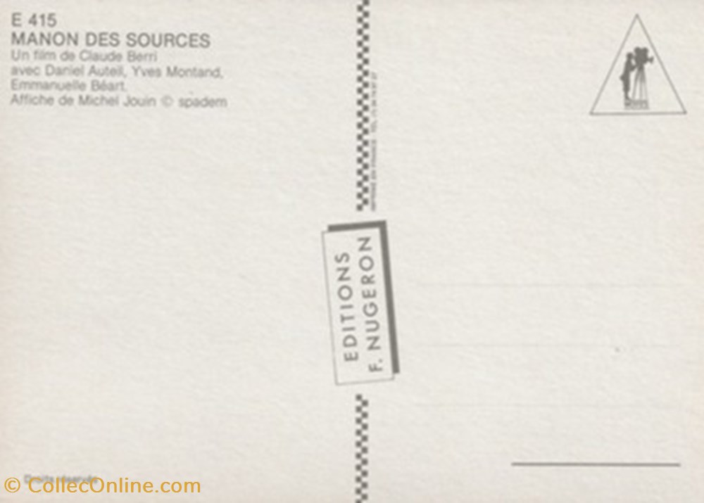 Manon des sources 2 cartes postales autres manon des sources