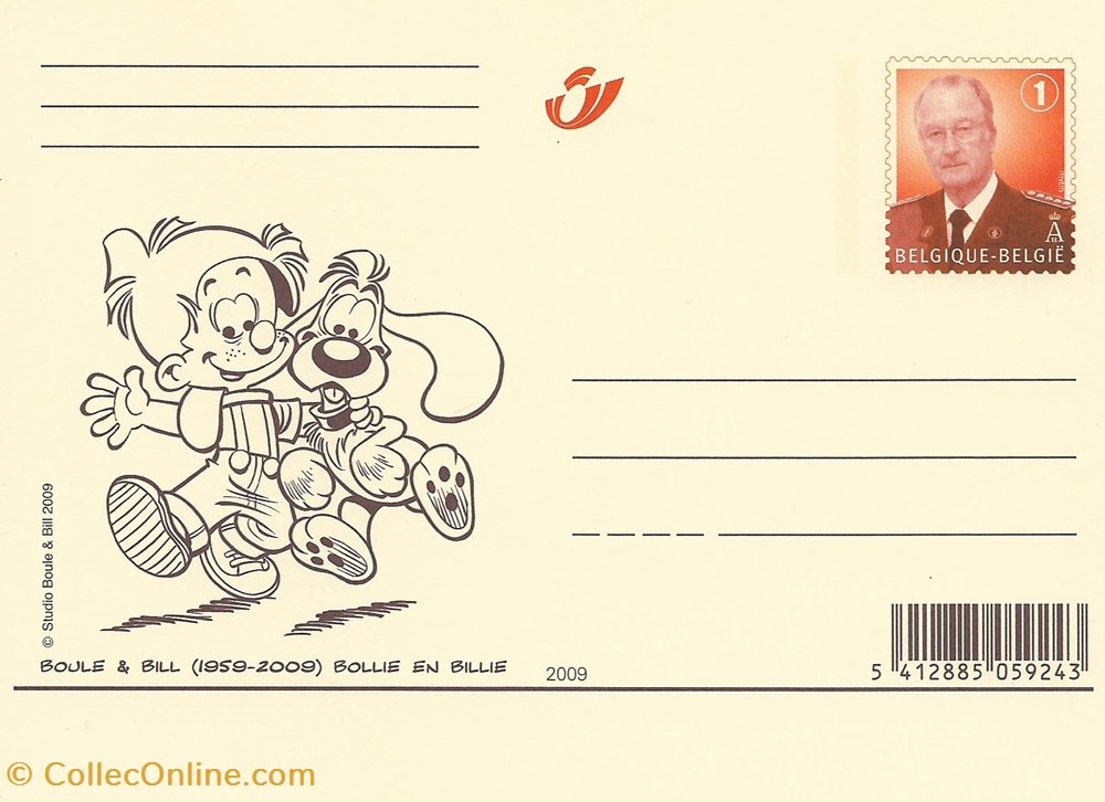 ZZ prêt à poster Belgique 2009 Boule & Bill 1959/2009 timbres zz pret a poster belgique 2009 boule bill 1959 2009