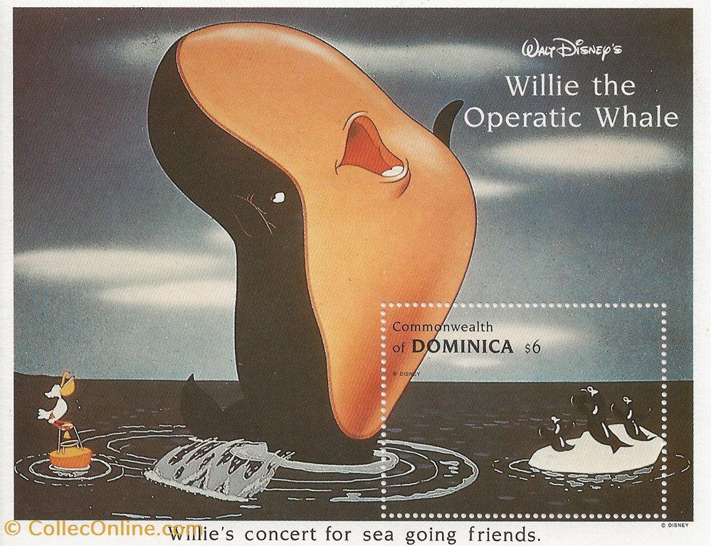 ZZZ Blocs (Dominica) 1993 Willie the operatic whale 3 timbres zzz blocs dominica 1993 willie the operatic whale