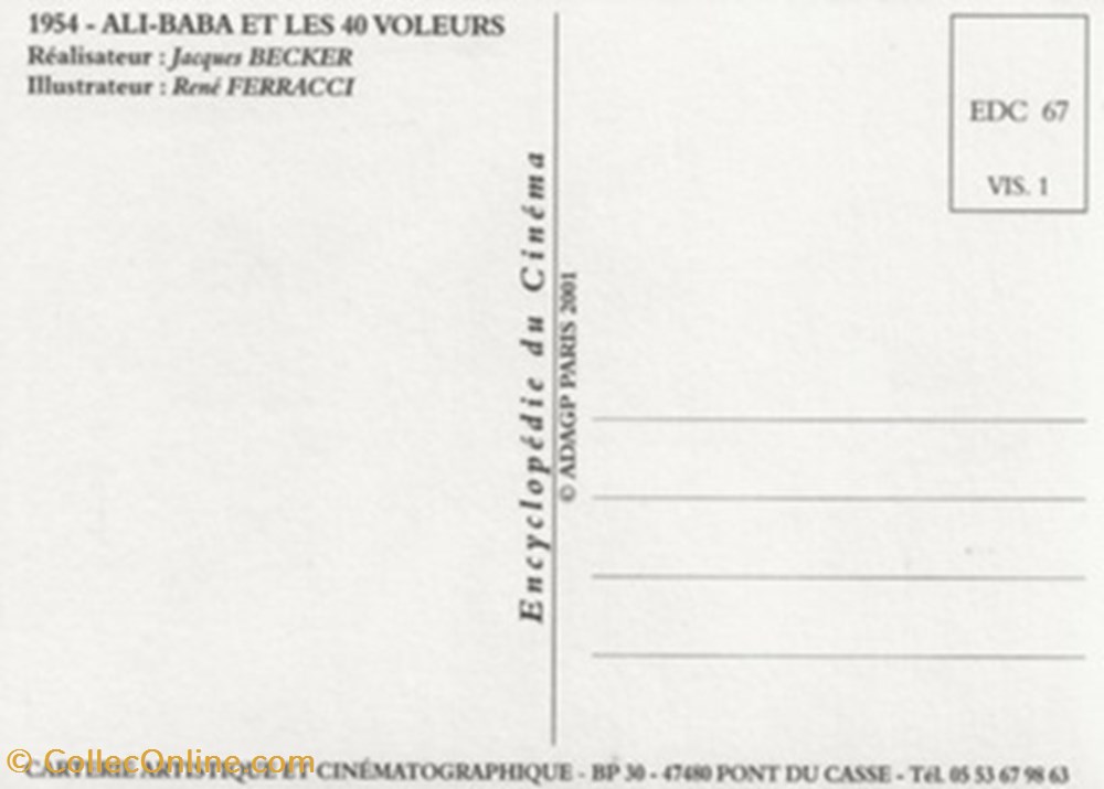 Ali Baba et les 40 voleurs cartes postales autres ali baba et les 40 voleurs