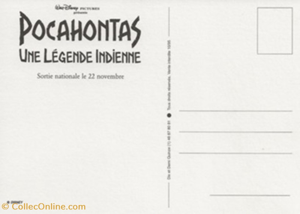 Pocahontas, une légende indienne cartes postales autres pocahontas une legende indienne
