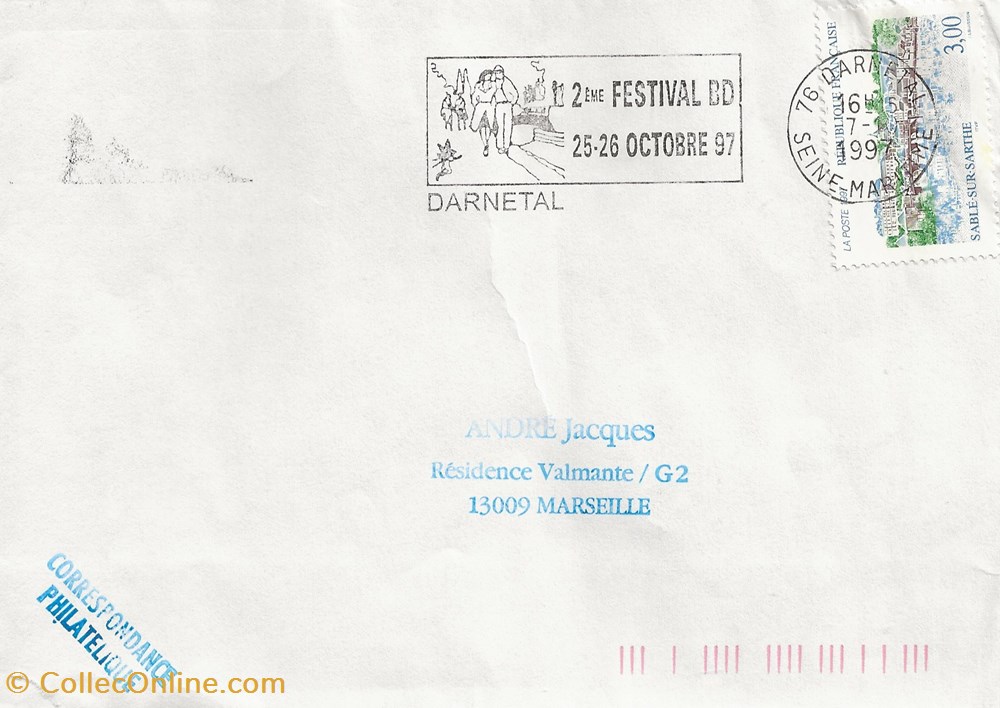Darnetal (76) 1997 2ème Festival BD timbres darnetal 76 1997 2eme festival bd