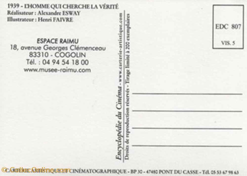 cartes postales autres l homme qui cherche la verite