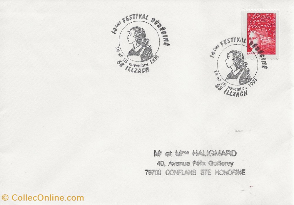 Illzach (68) 1998 Bédéciné timbres illzach 68 1998 bedecine