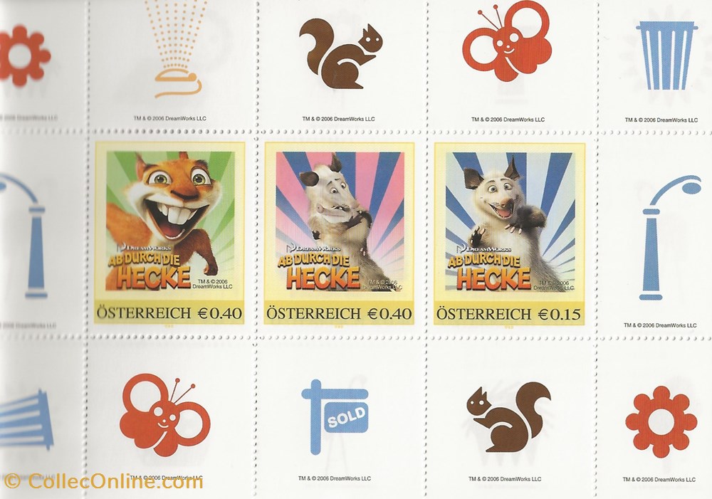 timbres zzz carnet autriche 2006 ab durch die hecke