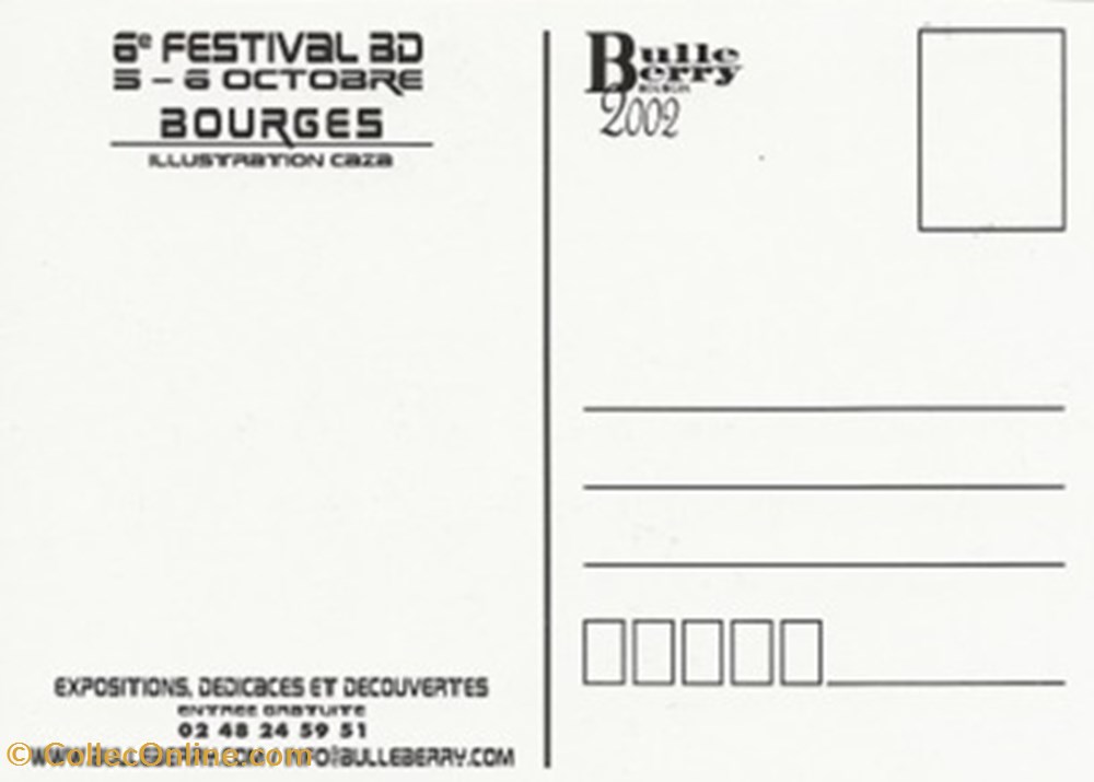 Bourges (18) 2002 cartes postales bande dessinee bourges 18 2002