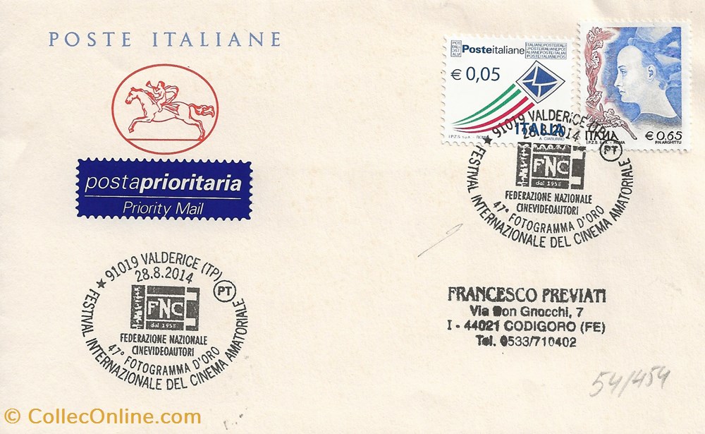 Valderice (Italie) 2014 Festival internazionale del cinema amatoriale timbres valderice italie 2014 festival internazionale del cinema amatoriale