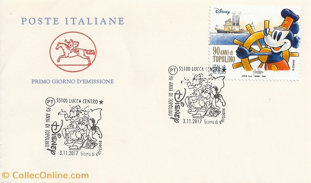 Lucca (Italie) 2017 90 Anni di Topolino (Mickey) timbres lucca italie 2017 90 anni di topolino mickey