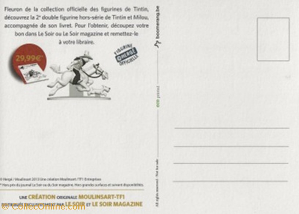 Tintin cartes postales bande dessinee tintin