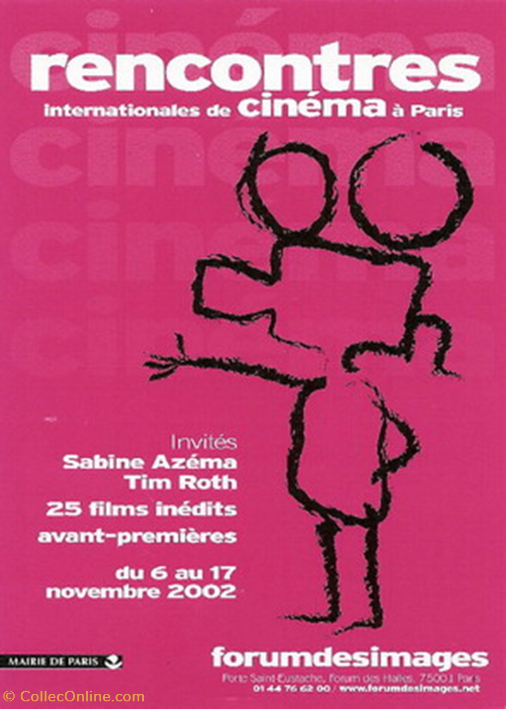 Paris Rencontres de cinéma 2002 cartes postales autres paris rencontres de cinema 2002