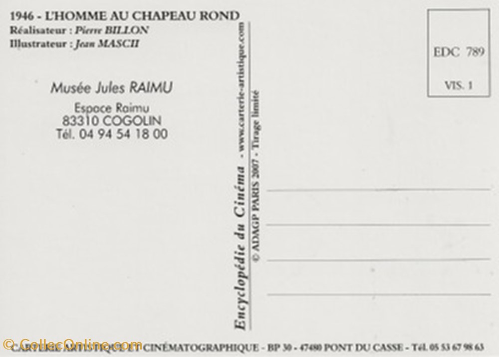 cartes postales autres l homme au chapeau rond