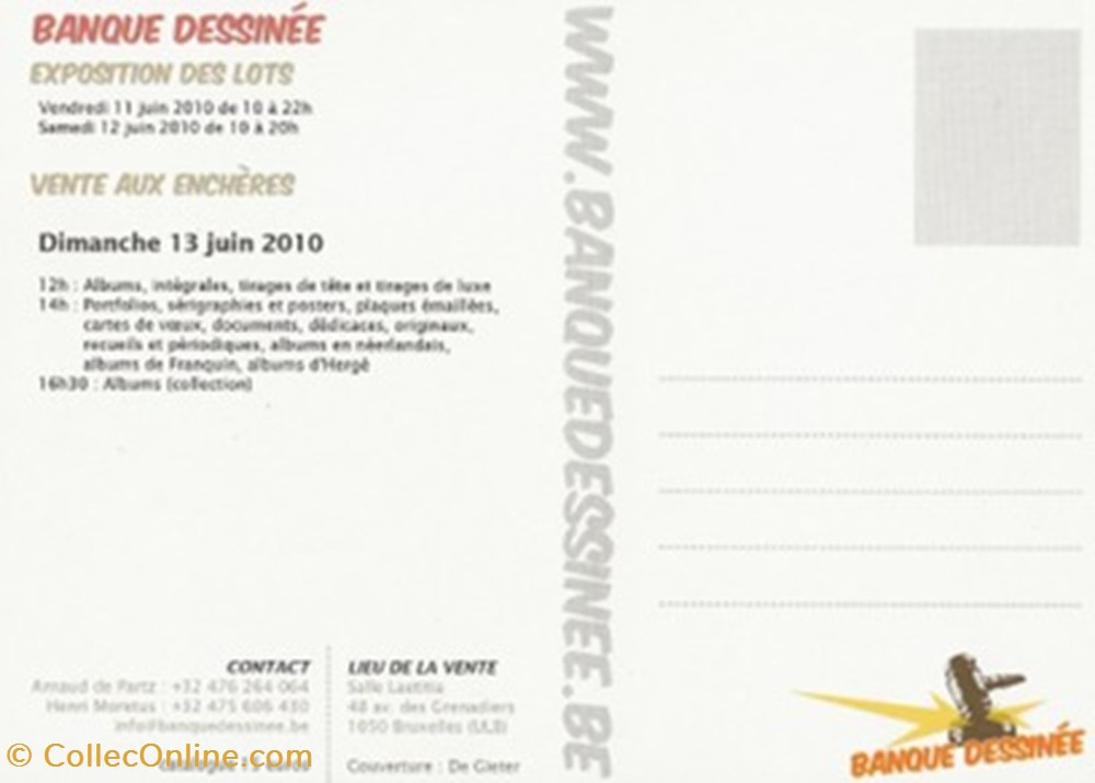 Banque Dessinée 17 cartes postales bande banque dessinee 17