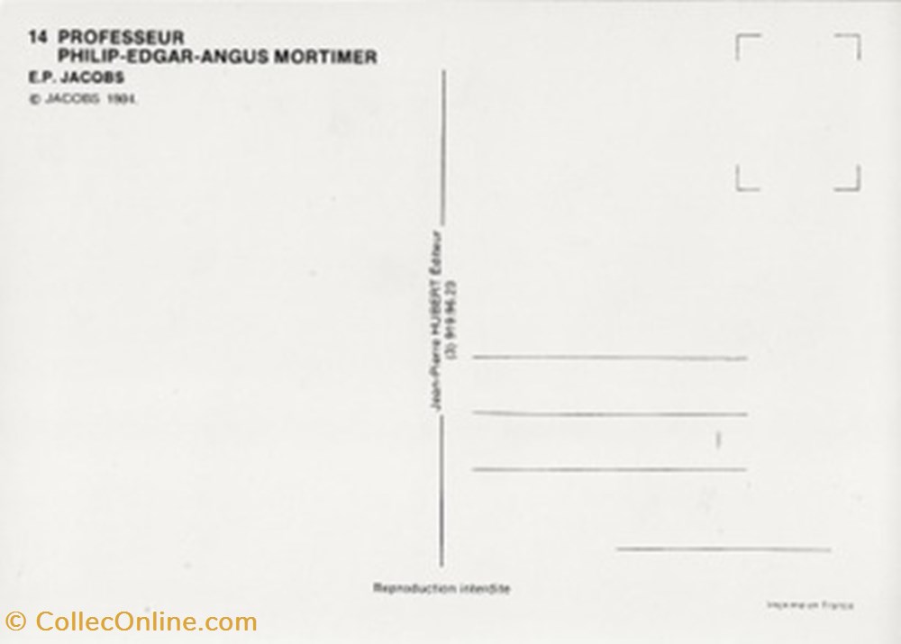 Blake et Mortimer cartes postales bande dessinee blake et mortimer