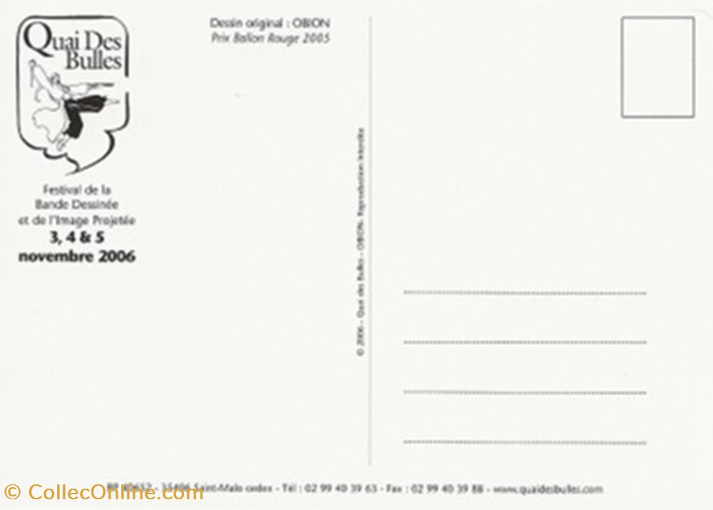 cartes postales bande dessinee saint malo 35 2006