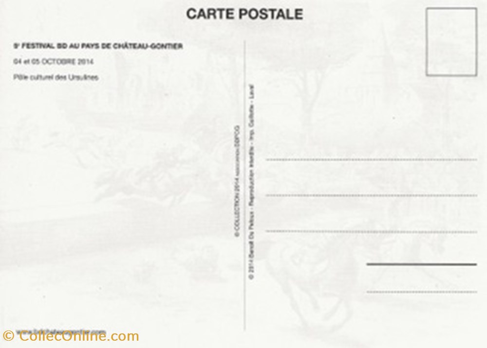 Château-Gontier (55) 2014 cartes postales bande dessinee chateau gontier 55 2014