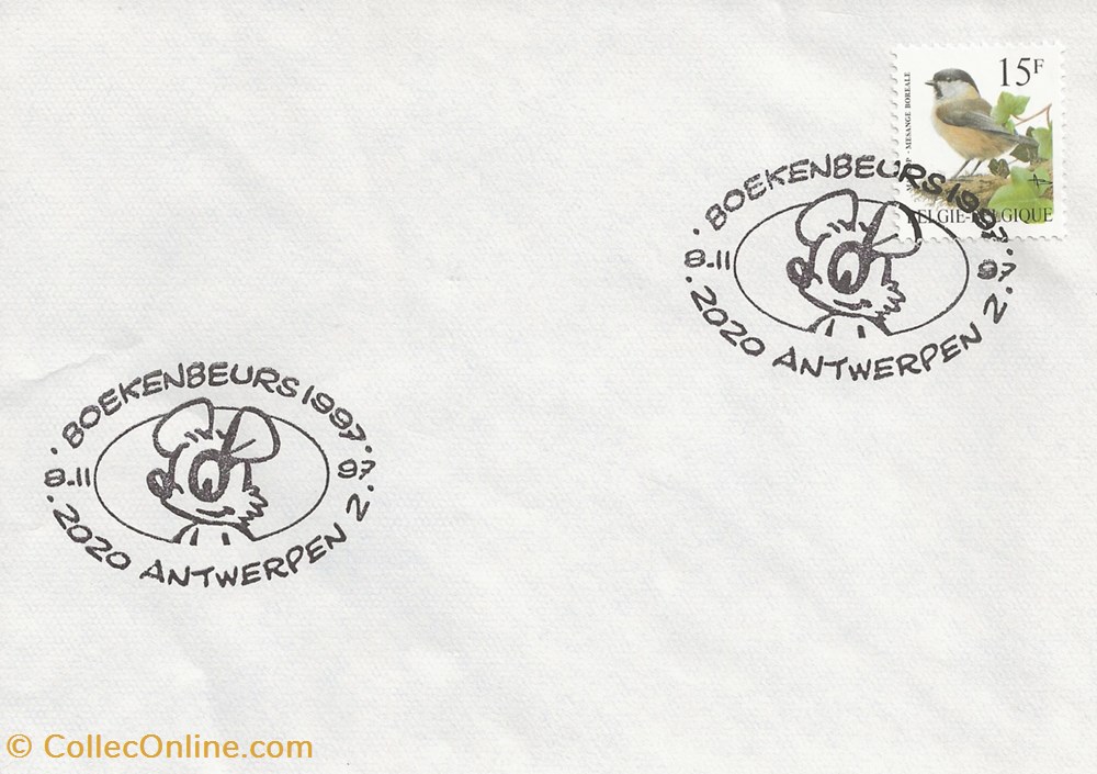 timbres antwerpen belgique 1997 boekenbeurs