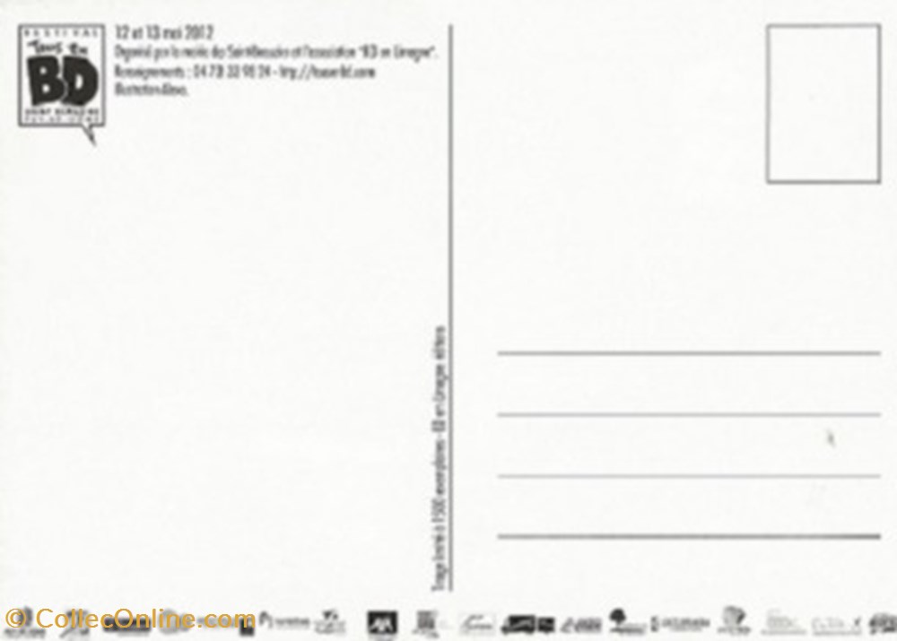 cartes postales bande dessinee saint beauzire 63 2012
