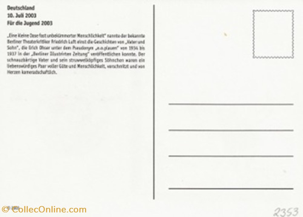 cartes postales bande dessinee vater und sohn