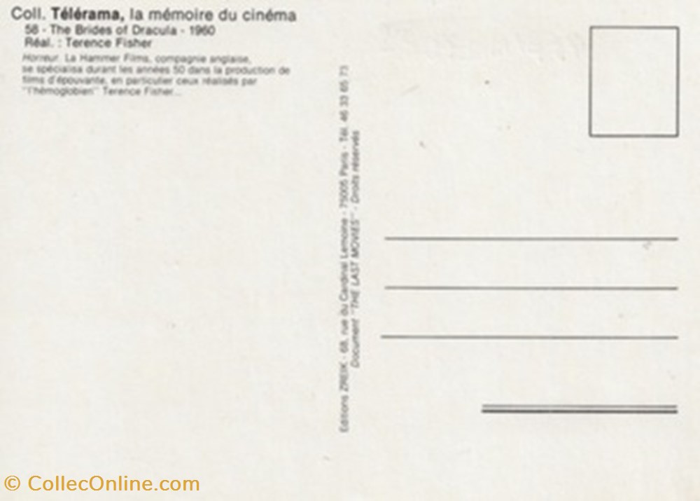 cartes postales autres les maitresses de dracula