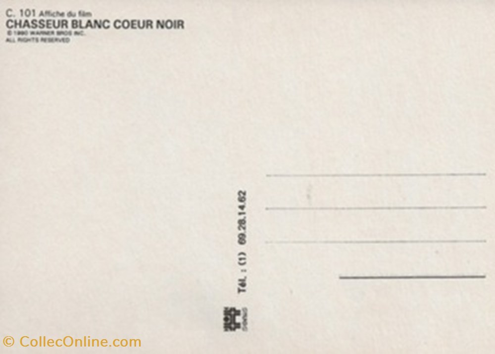 cartes postales autres chasseur blanc coeur noir