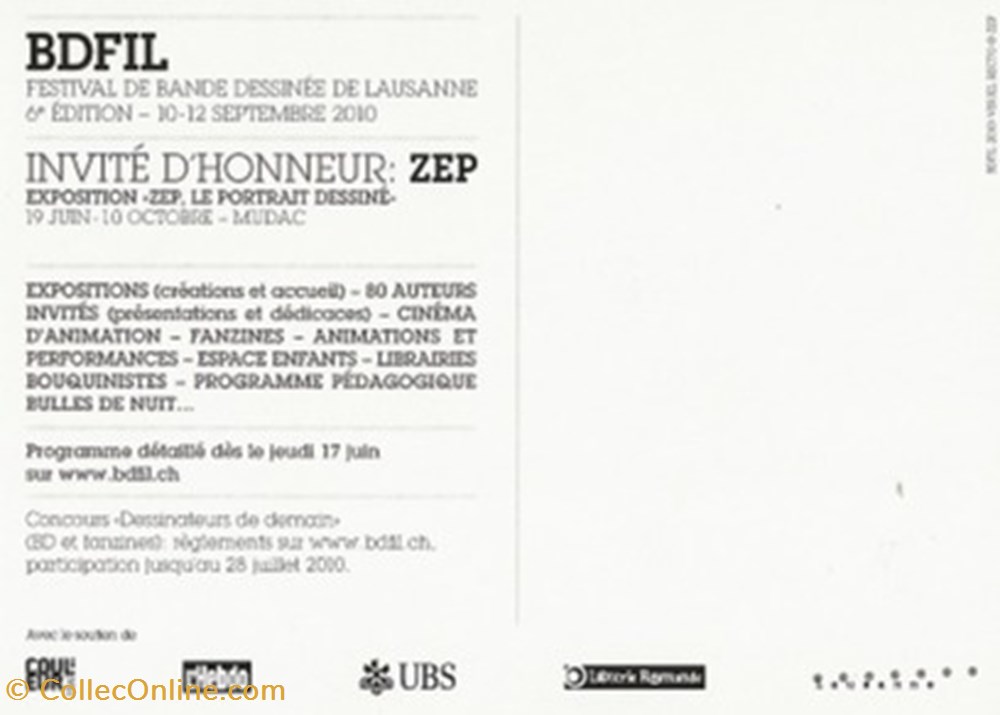 Lausanne (Suisse) 2010 cartes postales bande dessinee lausanne suisse 2010