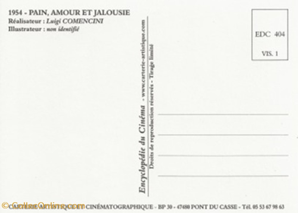 Pain, amour... et jalousie cartes postales autres pain amour et jalousie