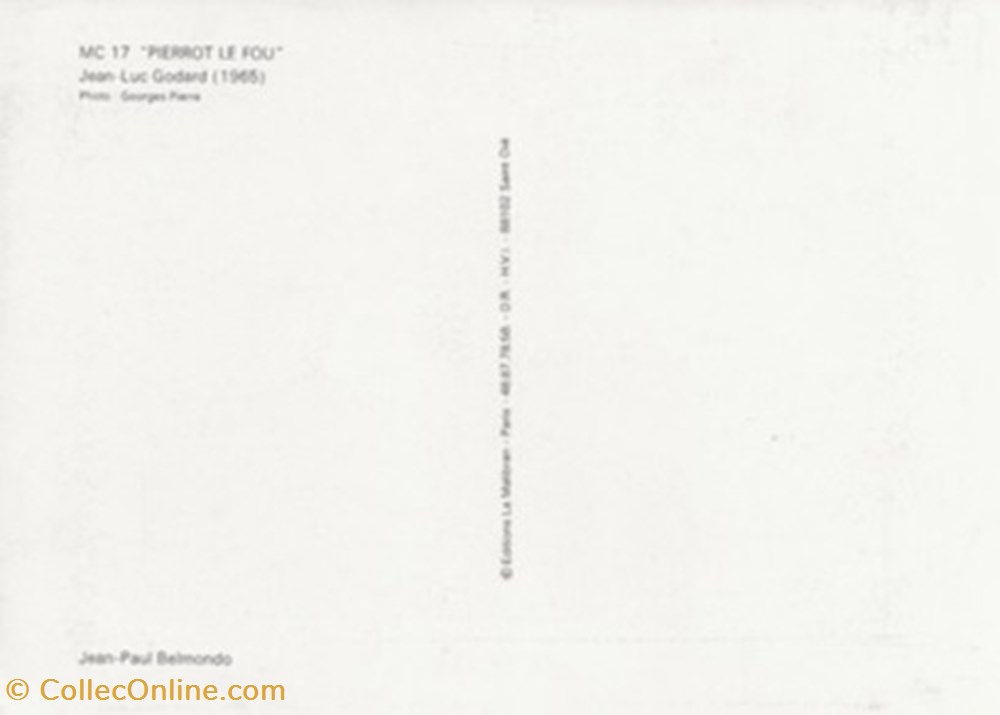 Pierrot le fou 4 cartes postales autres pierrot le fou