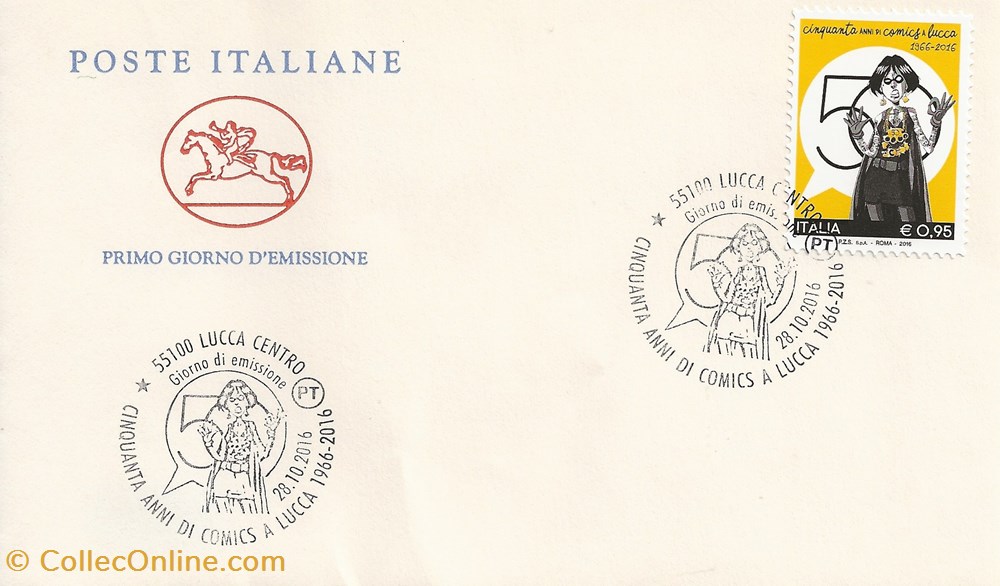 Lucca (Italie) 2016 Cinquanta anni di comics timbres lucca italie 2016 cinquanta anni di comics