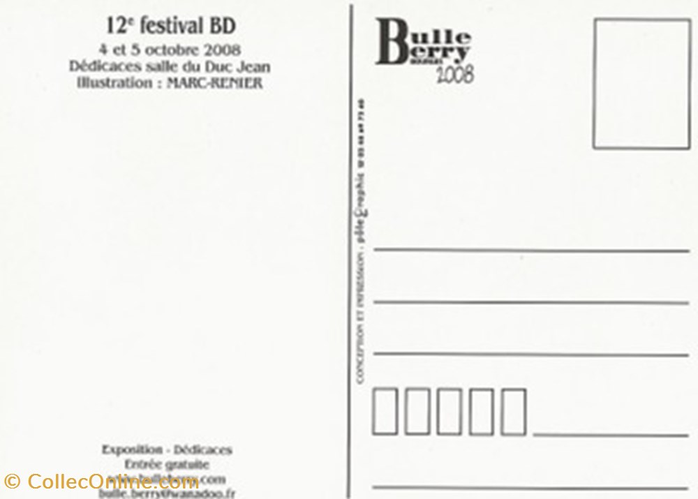 Bourges (18) 2008 cartes postales bande dessinee bourges 18 2008