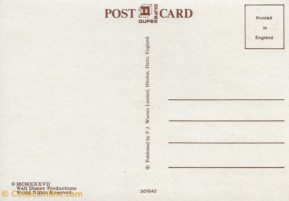 Blanche-Neige et les 7 nains 4 cartes postales autres blanche neige et les 7 nains